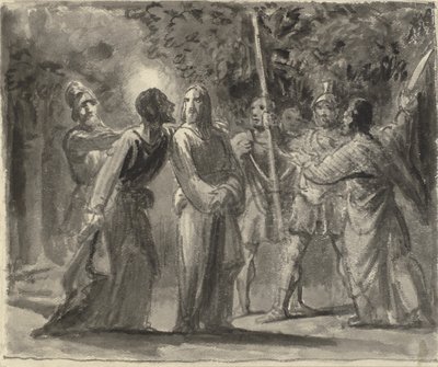 गेथसेमनी के बगीचे में यहूदा द्वारा यीशु को चूमा जाना द्वारा विल्हेम मारस्टैंड