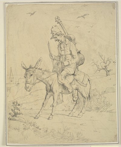 गधे पर बाजे वाला द्वारा विल्हेम मारस्टैंड