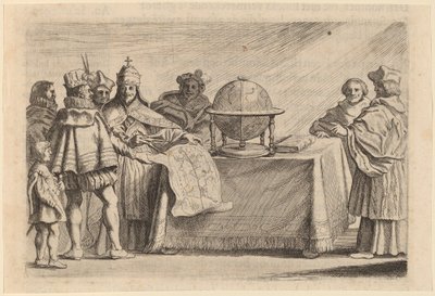 स्पेन और पुर्तगाल के बीच ग्लोब का विभाजन, 1634। द्वारा विलेम बस्से