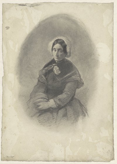 अंडाकार आकृति में एक महिला का चित्र द्वारा Willem Maris