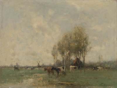 गायों के साथ घास का मैदान द्वारा Willem Maris