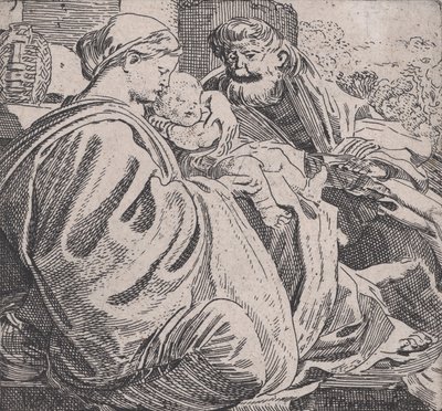 पवित्र परिवार आराम कर रहा है, सीए। 1615. द्वारा विलेम पीटर्ज़। बायटेवेच