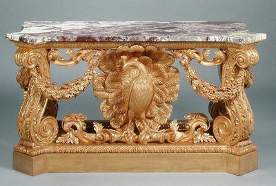 टेबल, c.1735 (नक्काशीदार गिल्टवुड) द्वारा विलियम (बाद में) केंटो