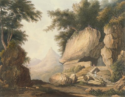 आरजी रीव (fl.1811-37) पब द्वारा उकेरी गई क्वार्टर मास्टर जनरल डिपार्टमेंट के कैप्टन चार्ल्स औबर द्वारा बनाई गई ड्राइंग से सीलोन में कुरुंगल्ले में हर्मिटेज। स्मिथ, एल्डर एंड कंपनी (लिथो) द्वारा द्वारा विलियम (बाद में) वेस्टाल