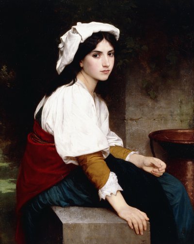1870 में एक फाउंटेन द्वारा इतालवी लड़की द्वारा William Adolphe Bouguereau