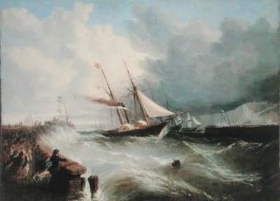 1840 में महारानी विक्टोरिया से शादी के लिए लंदन जाने के रास्ते में डोवर में प्रिंस अल्बर्ट का आगमन (कैनवास पर तेल) द्वारा विलियम एडोल्फस नेल