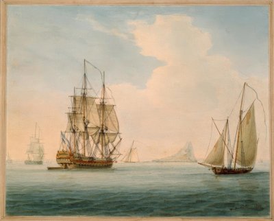 डब्ल्यू। एंडरसन द्वारा ब्रिटिश मैन-ऑफ-वार - वाटरकलर, 1804 द्वारा विलियम एंडरसन