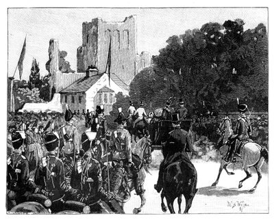 1887 में स्कॉटलैंड के केलो में रानी विक्टोरिया का आगमन। द्वारा विलियम बार्न्स ऊन