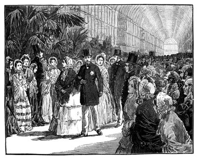 रॉयल और इंपीरियल यात्रा क्रिस्टल पैलेस, 1850 के दशक में, c1888। द्वारा विलियम बार्न्स ऊन