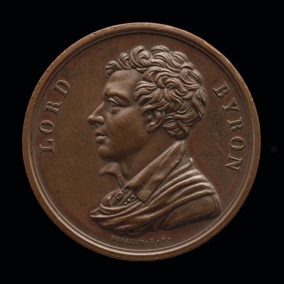 लॉर्ड बायरन, 1788-1824, कवि [आगे की ओर], 1824। द्वारा विलियम बिनफील्ड