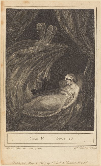 सर्ग वी, पद 43, 1803। द्वारा विलियम ब्लेक