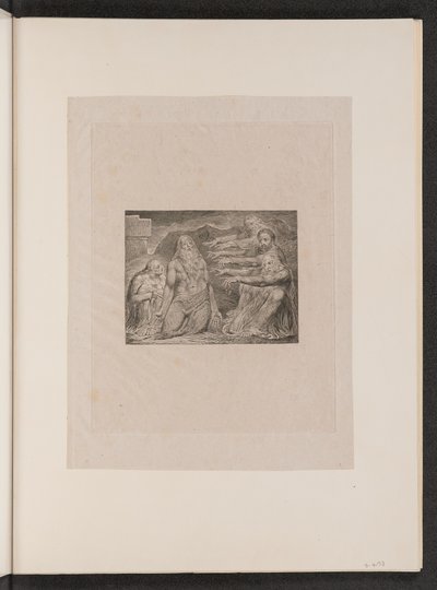 जॉब रिबुक्ड बाय हिज फ्रेंड्स, 1825। द्वारा विलियम ब्लेक