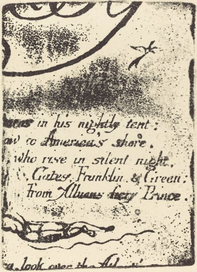 एक भविष्यवाणी, 1793 के लिए रद्द प्लेट के टुकड़े से प्रतिबंध। द्वारा विलियम ब्लेक