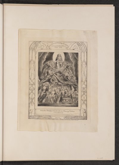 भगवान के सिंहासन से पहले शैतान, 1825। द्वारा विलियम ब्लेक