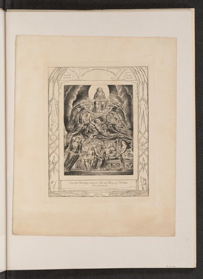 भगवान के सिंहासन से पहले शैतान, 1825। द्वारा विलियम ब्लेक
