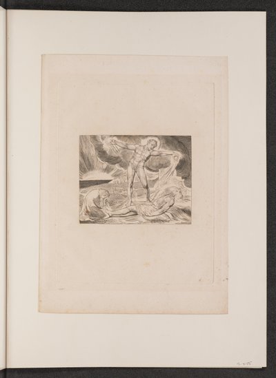 फोड़े के साथ सैटन स्मिटिंग जॉब, 1825। द्वारा विलियम ब्लेक