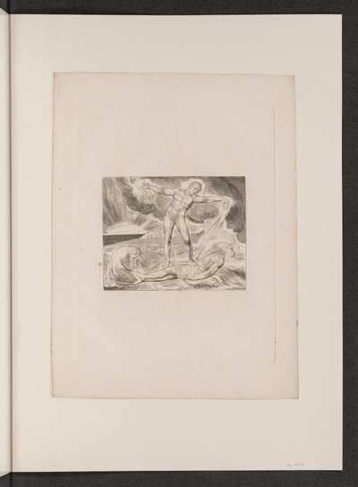 फोड़े के साथ सैटन स्मिटिंग जॉब, 1825। द्वारा विलियम ब्लेक