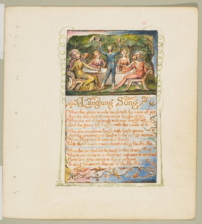 मासूमियत और अनुभव के गीत: हँसता हुआ गीत, सीए। 1825. द्वारा विलियम ब्लेक