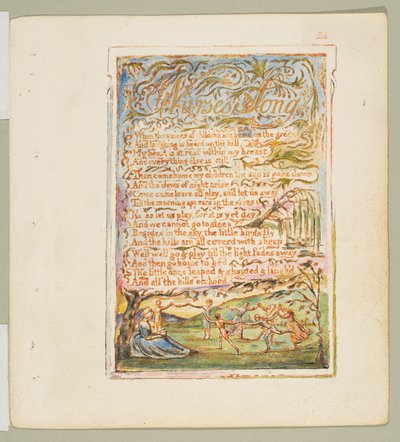 मासूमियत और अनुभव के गीत: नर्स का गीत, सीए। 1825. द्वारा विलियम ब्लेक