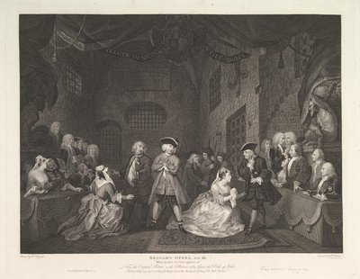 भिखारी ओपेरा, अधिनियम III, 1 जुलाई, 1790। द्वारा विलियम ब्लेक