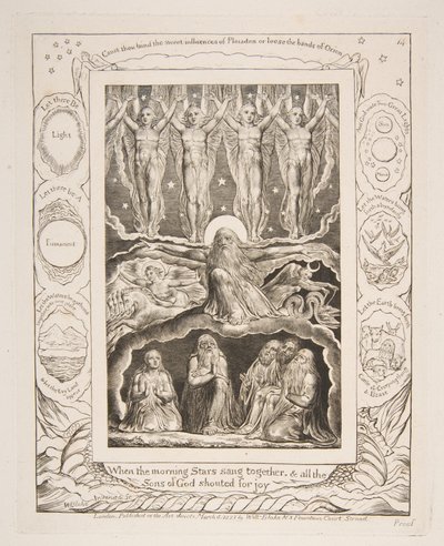 द क्रिएशन ऑफ़ द बुक, द जॉब ऑफ़ द बुक ऑफ़ 1825-26। द्वारा विलियम ब्लेक