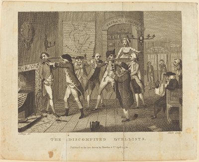 द डिसकम्फिटेड ड्यूलिस्ट्स, 1784। द्वारा विलियम ब्लेक