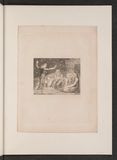 एलीहू का क्रोध, 1825। द्वारा विलियम ब्लेक