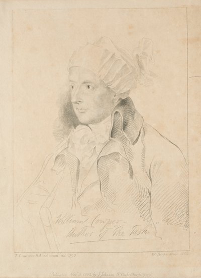 विलियम काउपर, 1802। द्वारा विलियम ब्लेक