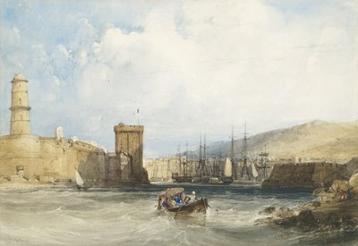 मार्सिले के हार्बर में प्रवेश, c.1838 द्वारा विलियम कॉलो