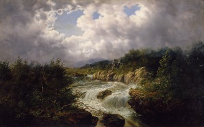 तमहाका का जलप्रपात, चेरोकी काउंटी, उत्तरी कैरोलिना, c.1860-70 (कैनवास पर तेल) द्वारा विलियम चार्ल्स एंथोनी फ्राइच