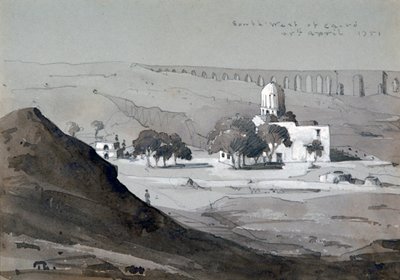 काहिरा के दक्षिण पश्चिम देखें, 1851। द्वारा विलियम क्लेरिह्यू