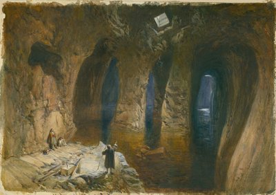 1870 के सोलोमन टेंपल की साइट के तहत बहार अल खैबर या ग्रेट सी रॉक-कट सीस द्वारा विलियम क्रीमिया सिम्पसन