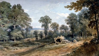 बेज़वाटर हिल, लंदन का दृश्य, 1803 द्वारा विलियम क्रॉच