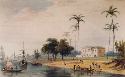 गार्डन हाउस रीच, कलकत्ता में, c1786-1791, 1935 द्वारा विलियम डेनियल