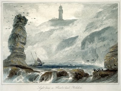 फ्लेमबोरो हेड पर लाइटहाउस, यॉर्कशायर, 1822 द्वारा विलियम डेनियल