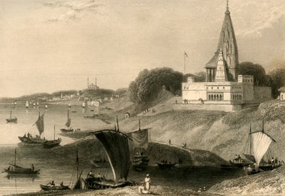 बर्नार पैगोडा, बनारस, 1835। द्वारा विलियम डेनियल