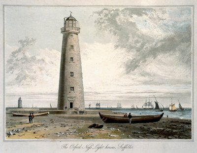 द ऑरफोर्ड नेस लाइटहाउस, सफ़ोक, 1822 द्वारा विलियम डेनियल