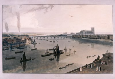 समरसेट हाउस से लंदन का दृश्य, 1805 द्वारा विलियम डेनियल