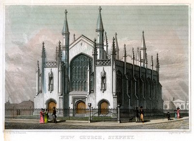 न्यू चर्च, स्टेपनी, लंदन, 1828। द्वारा विलियम डीबल