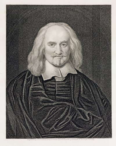 थॉमस होब्स (1588-1679) के पोर्ट्रेट को जेम्स पॉस्लेव्हाइट (1798-1884) पब ने उकेरा। विलियम मैकेंजी द्वारा द्वारा विलियम डॉब्सन