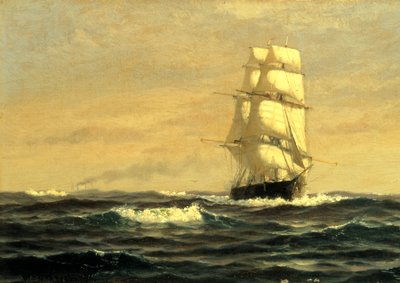 सेलिंग शिप - मेन ऑफ कोस्ट, 1876। द्वारा विलियम ई. नॉर्टन