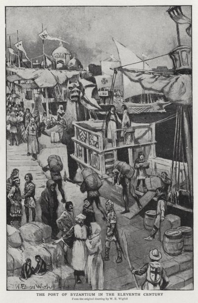 ग्यारहवीं शताब्दी में बीजान्टियम का बंदरगाह (लिथो) द्वारा विलियम एडवर्ड (बाद) विगफुल