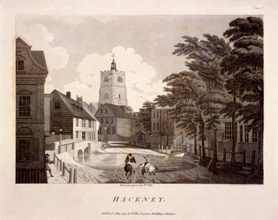हैकनी, लंदन, 1791 का सामान्य दृश्य द्वारा विलियम एलिस