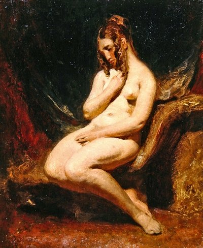 बगल से नग्न महिला (मिलबोर्ड पर तेल) द्वारा William Etty