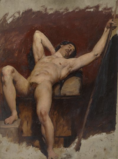 माले न्यूड को याद करते हुए, दाहिने घुटने को उठाया, 1815-45 द्वारा William Etty