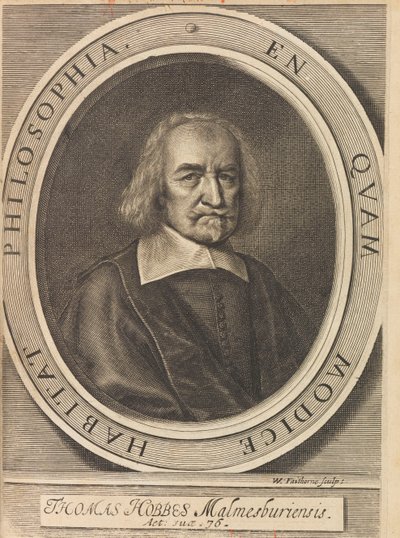 थॉमस हॉब्स का पोर्ट्रेट 1588-1679, 1642। द्वारा विलियम फेथोर्न द एल्डर