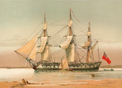 42-गन फ्रिगेट के बारे में 1780 द्वारा William Frederick Mitchell