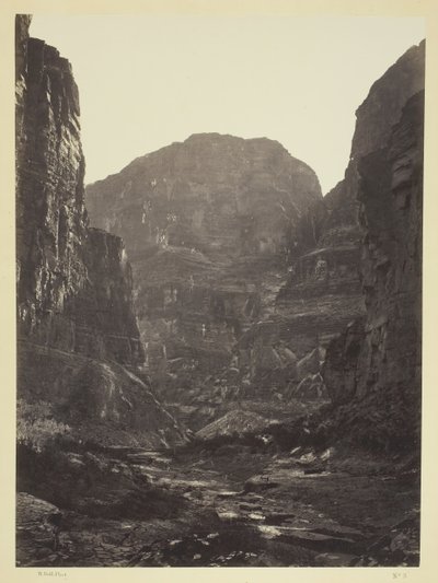कानाब वॉश, कोलोराडो नदी, लुकिंग साउथ, 1872 का कैनन। द्वारा विलियम एच। बेल