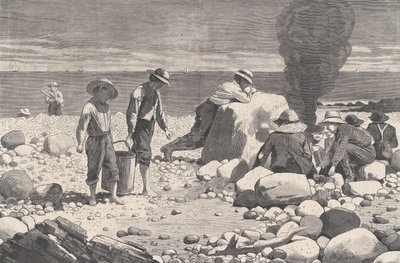 सी-साइड स्केच - ए क्लैम-बेक हार्पर्स वीकली, वॉल्यूम। XVII, 23 अगस्त, 1873। द्वारा विलियम एच. रेडिंग