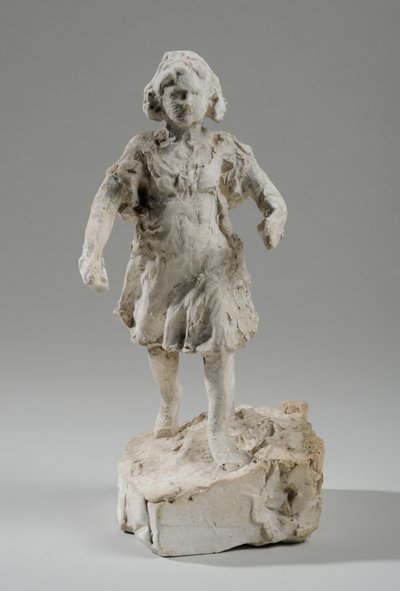 एक लड़की के चित्र के लिए Maquette चल रहा है (प्लास्टर) (440336 भी देखें) द्वारा विलियम हैमो थॉर्नक्रॉफ्ट